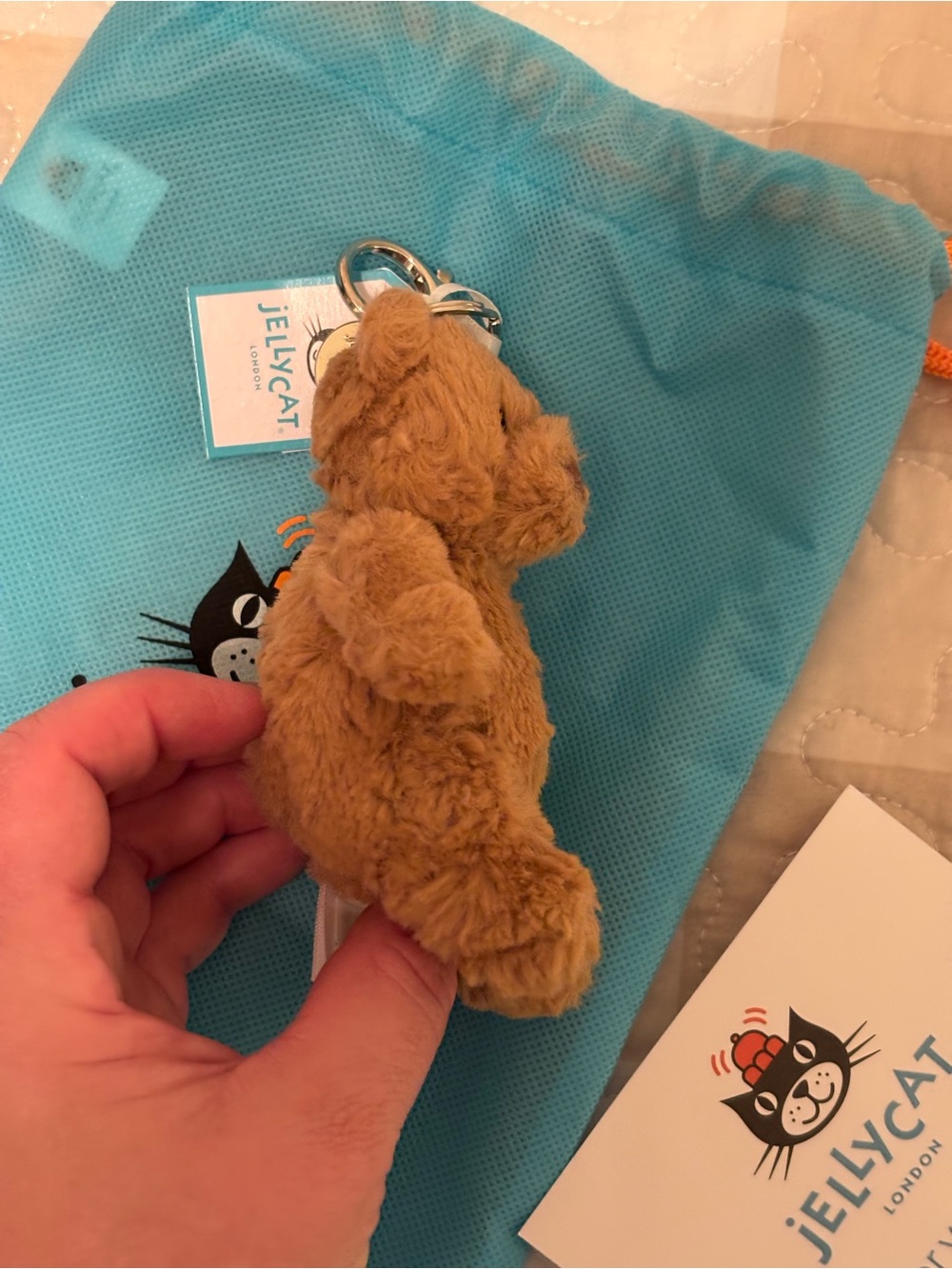 Authentic Jellycat Bartholomew Bear Bag Charm - Picture 4 of 11